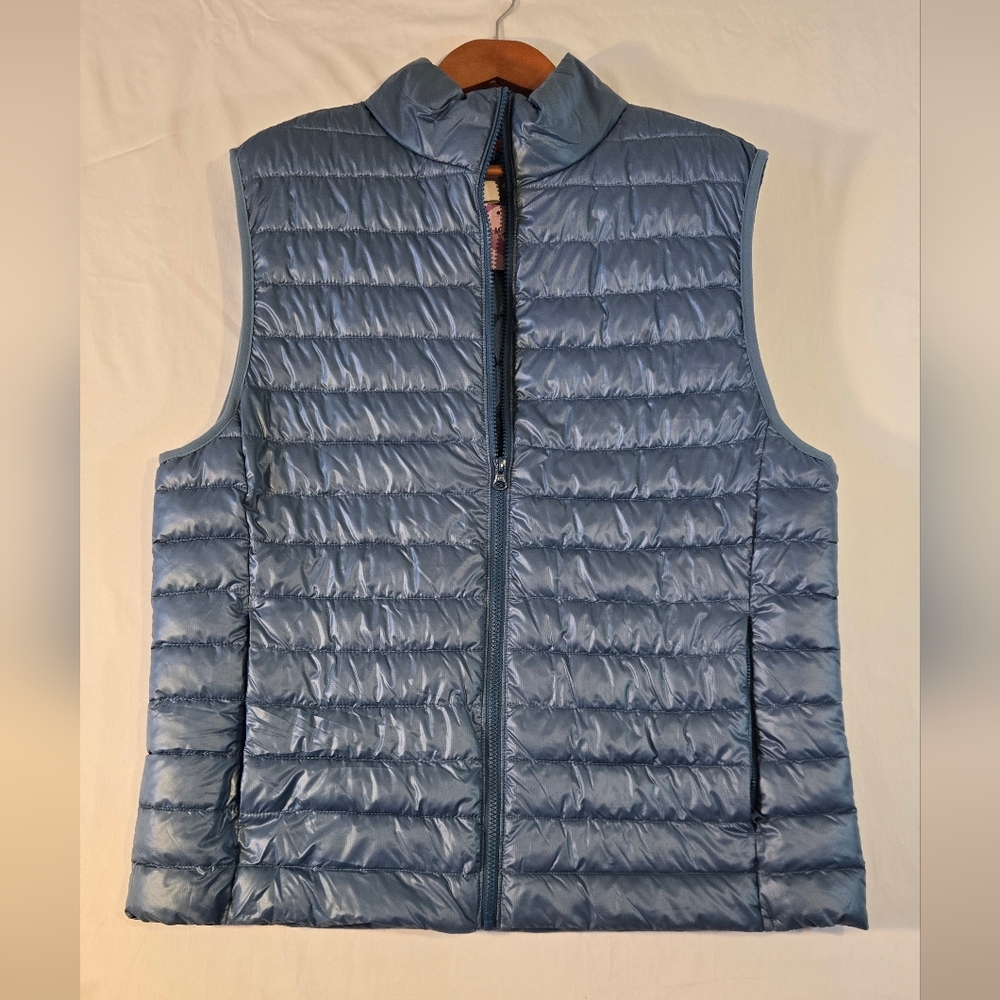 Primary Grown Ups Puffer Vest New With Tags Large Slate Blue